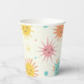 Bright Sunshiny Day Foto Verjaardag Papieren Bekers (Achterkant)