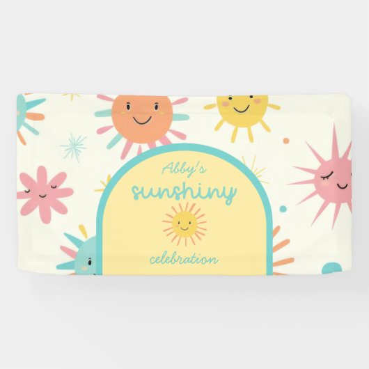 Bright Sunshiny Day Foto Verjaardag Spandoek (Horizontaal)