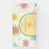 Bright Sunshiny Day Foto Verjaardag Spandoek (Verticaal)