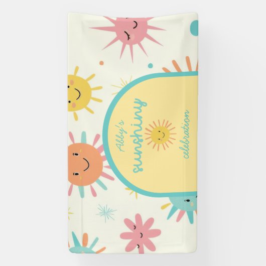 Bright Sunshiny Day Foto Verjaardag Spandoek (Verticaal)