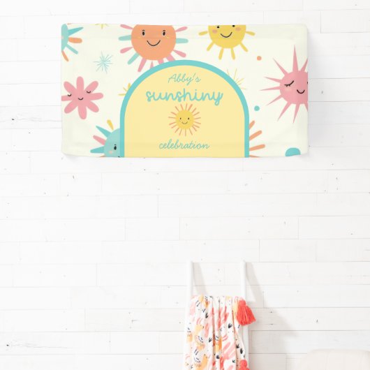 Bright Sunshiny Day Foto Verjaardag Spandoek (Insitu)