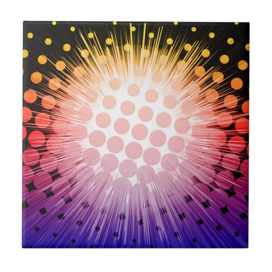 Bright Super Hero Pop Art Tegeltje (Voorkant)