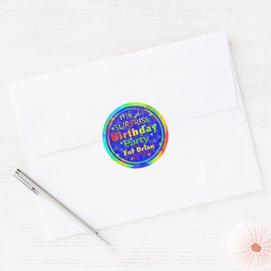 Bright Surprise Verjaardagsfeestje Stickers (Envelop)
