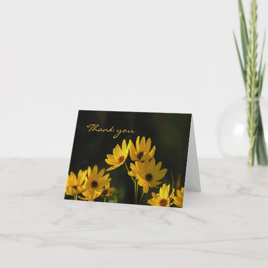 Bright Swamp Zonnebloemen Bedankt Card (Voorkant)
