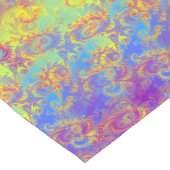 Bright Swirl Fractal Pattern Rainbow Psychedelic Lange Tafelloper (Hoek)