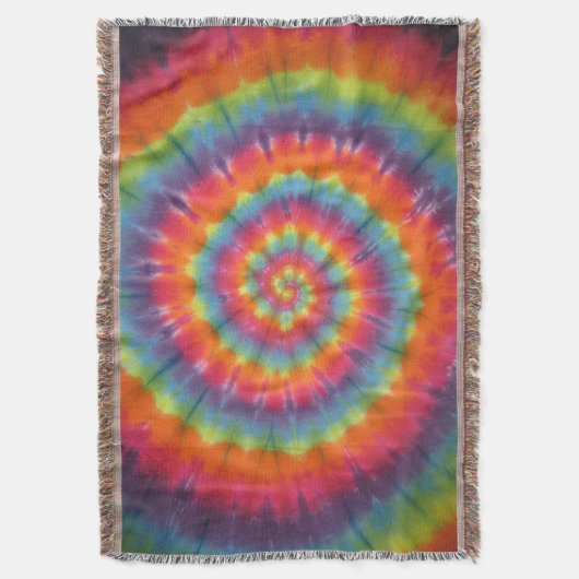 Bright Swirl Tie Dye Deken (Voorkant Verticaal)