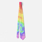Bright Swirly Boho Hippie Trippy Groovy Rainbow Stropdas (Achterkant)