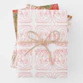 BRIGHT SWIRLY WRAPPING PAPER REDS en MINT (In situ)