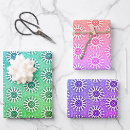 Bright Techno Kleuren Wrapping Paper
