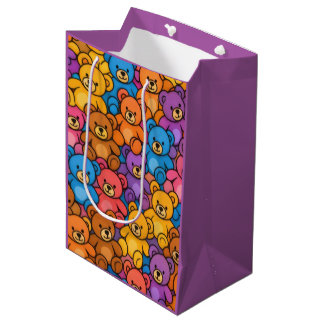 Bright Teddy Bears Gift Bag Medium Cadeauzakje