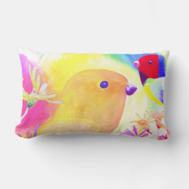 Bright Tie-Dye Birds Kussen