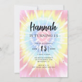 Bright Tie Dye, elke leeftijd verjaardag Kaart (Voorkant)