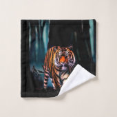 Bright Tiger Dark Forest Bad Handdoek (Wasdoekje)