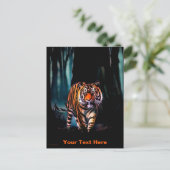 Bright Tiger Dark Forest Briefkaart (Staand voorkant)