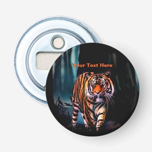 Bright Tiger Dark Forest Button Flesopener (Voorkant)
