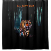 Bright Tiger Dark Forest Douchegordijn (Voorkant)