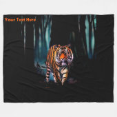 Bright Tiger Dark Forest Fleece Deken (Voorkant (Horizontaal))