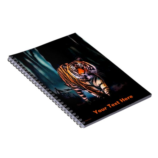 Bright Tiger Dark Forest Notitieboek (Rechterzijde)