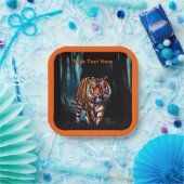 Bright Tiger Dark Forest Papieren Bordje (Feest)