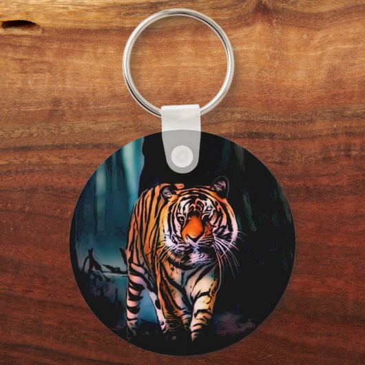 Bright Tiger Dark Forest Sleutelhanger (Achterkant)