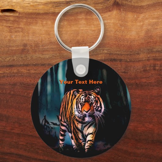 Bright Tiger Dark Forest Sleutelhanger (Voorkant)