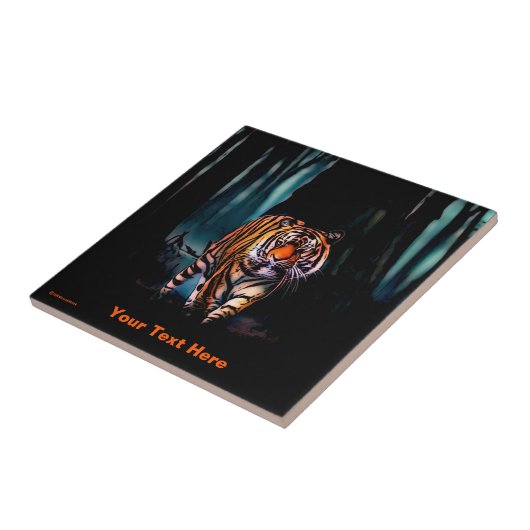 Bright Tiger Dark Forest Tegeltje (Zijkant)