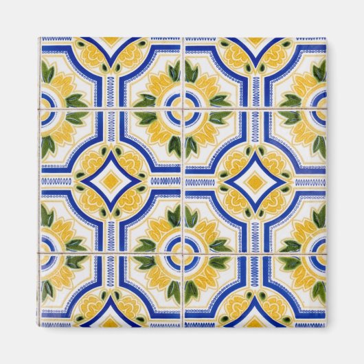 Bright tile pattern, Portugal Magneet (Voorkant)