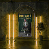 Bright Toekomst Geel Neon Afstudeerder Foto Afstud Spandoek