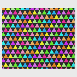 Bright Triangle Groovy Print Gift Wrapping Paper Cadeaupapier