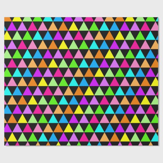Bright Triangle Groovy Print Gift Wrapping Paper Cadeaupapier (Vlak)