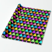 Bright Triangle Groovy Print Gift Wrapping Paper Cadeaupapier (Uitgerold)