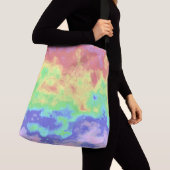 Bright Trippy Retro Groovy Boho Hippie Rainbow Crossbody Tas (Dichtbij)