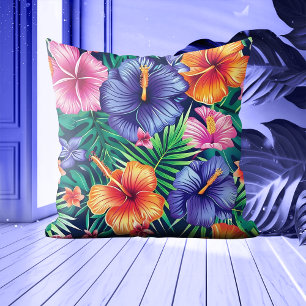 Bright Tropical Floral Sierkussen