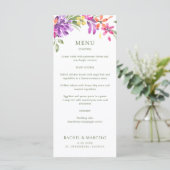 Bright Tropical Floral Wedding Menu (Staand voorkant)