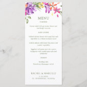 Bright Tropical Floral Wedding Menu (Voorkant)
