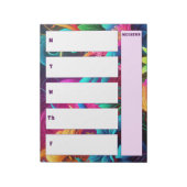 Bright Tropical Weekly Calendar Notitieblok Vertic (Linkerzijde)