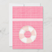 Bright Tropical zwembad party roze blauw Sweet 16 Kaart (Achterkant)