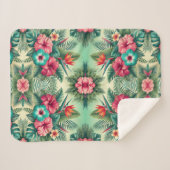 Bright Tropics Sherpa Blanket Sherpa Deken (Voorkant (horizontaal))