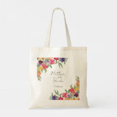 Bright Tulpen en Greenery Moeder van de Bride Tote Bag (Achterkant)