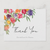 Bright Tulpen en groen Vrijgezellenfeest Dank u Briefkaart (Voorkant)