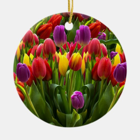 Bright Tulpen Keramisch Ornament (Voorkant)