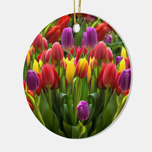 Bright Tulpen Keramisch Ornament (Links)