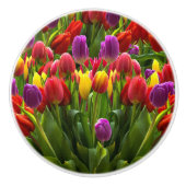 Bright Tulpen Keramische Knop (Voorkant)