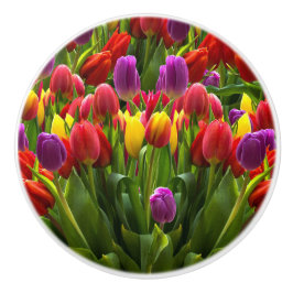 Bright Tulpen Keramische Knop