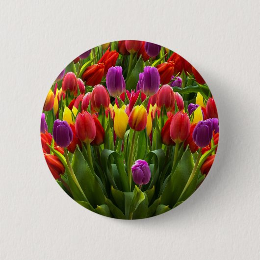 Bright Tulpen Ronde Button 5,7 Cm (Voorkant)