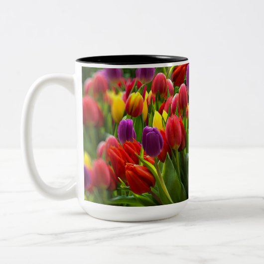 Bright Tulpen Tweekleurige Koffiemok (Links)