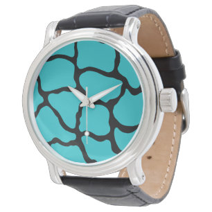 Bright Turquoise Giraffe Watch Horloge