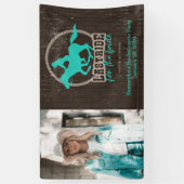 Bright Turquoise laatst gerijpt voor de bride Spandoek (Verticaal)