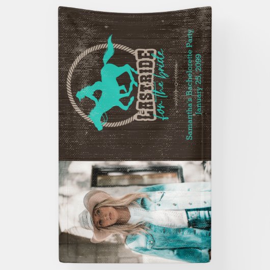 Bright Turquoise laatst gerijpt voor de bride Spandoek (Verticaal)