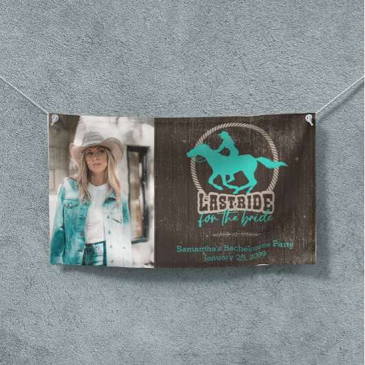 Bright Turquoise laatst gerijpt voor de bride Spandoek